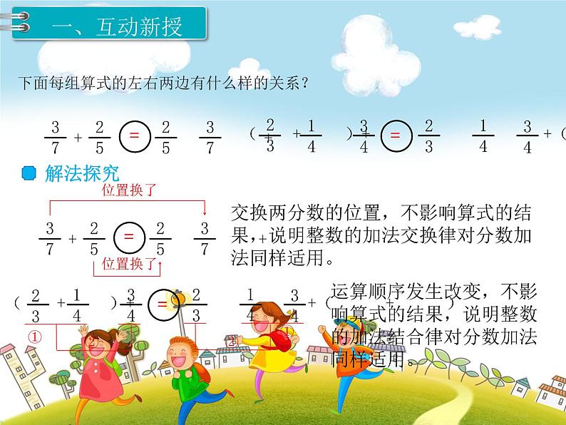 人教版数学五年级下册-07分数的加法和减法-03分数加减混合运算-课件06第2页