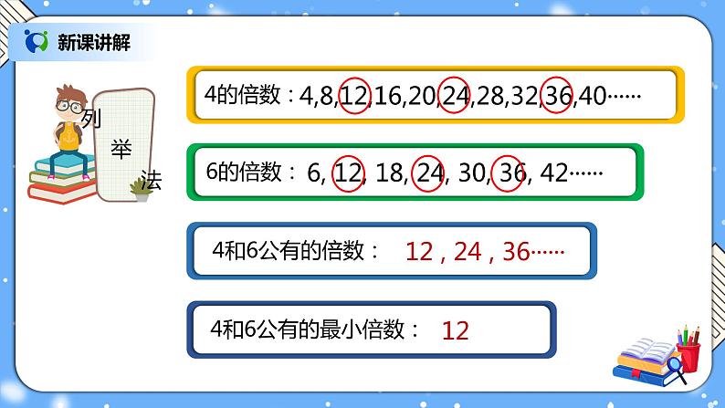 人教版数学五下4.7《最小公倍数》PPT课件第4页