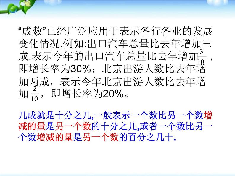 人教版数学六年级下册-02百分数（二）-02成数-课件01第4页