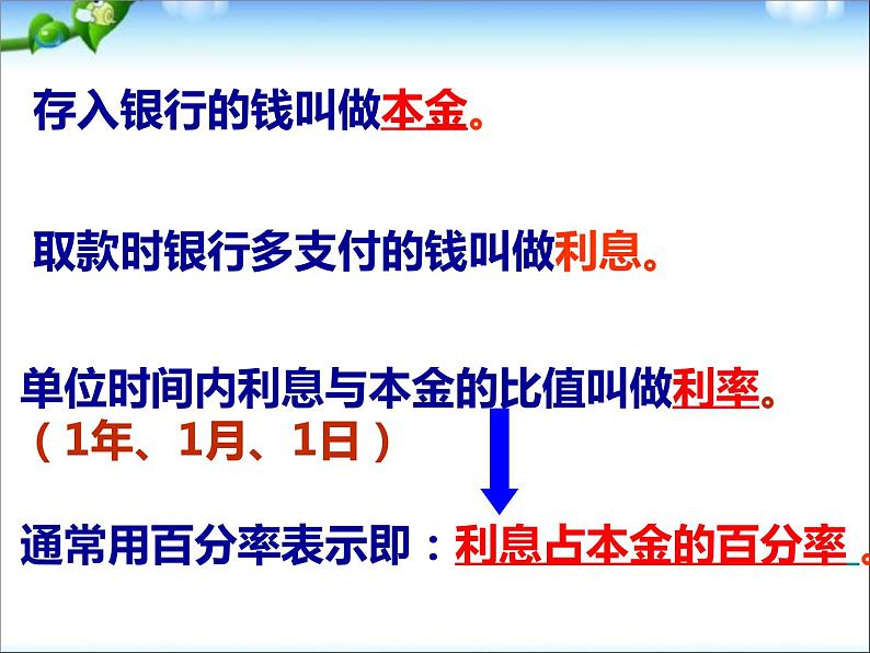 人教版数学六年级下册-02百分数（二）-04利率-课件01第3页