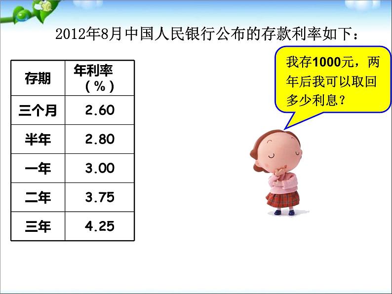 人教版数学六年级下册-02百分数（二）-04利率-课件01第7页