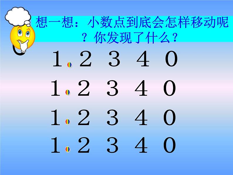 人教版数学四年级下册-04小数的意义和性质-03小数点移动引起小数大小的变化-课件0603