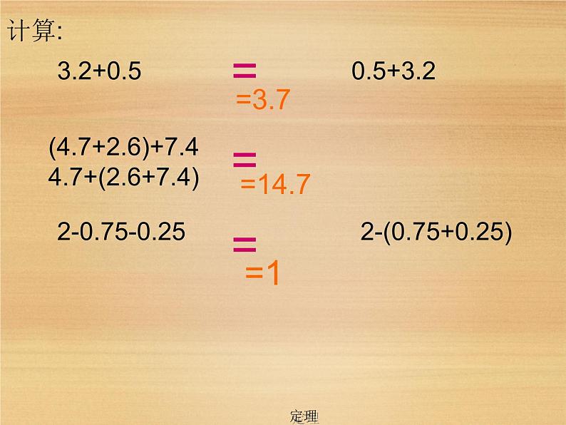 人教版数学四年级下册-06小数的加法和减法-03整数加法运算定律推广到小数-课件05第2页