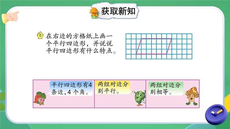 苏教版数学四年级下册第七单元《三角形、平行四边形和梯形》 第6课时 认识平行四边形 ppt课件第3页