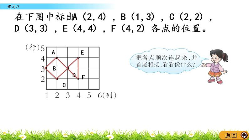 西师大版四年级下册数学 第三单元 《确定位置》练习八 PPT课件+同步练习（含答案）07