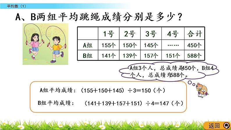 西师大版四年级下册数学 第八单元 《平均数》第1课时  PPT课件+同步练习（含答案）03