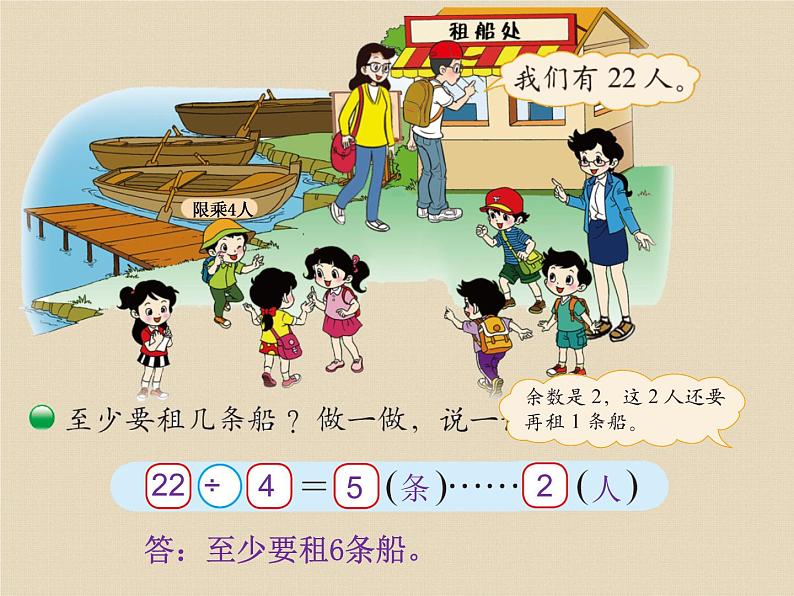 北师大版数学二年级下册-01一 除法-05租船-课件01第2页