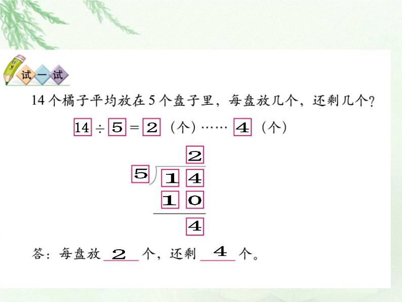 北师大版数学三年级下册-01一 除法-02分橘子-课件0307