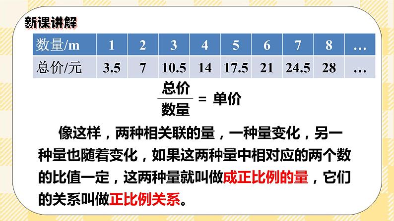 人教版小学数学六年级下册4.4《正比例》课件教案06