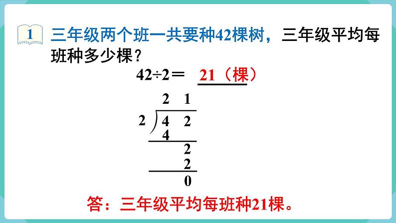 人教版数学三年级下册第二单元：第3课时  两位数除以一位数（商是两位数）课件PPT06