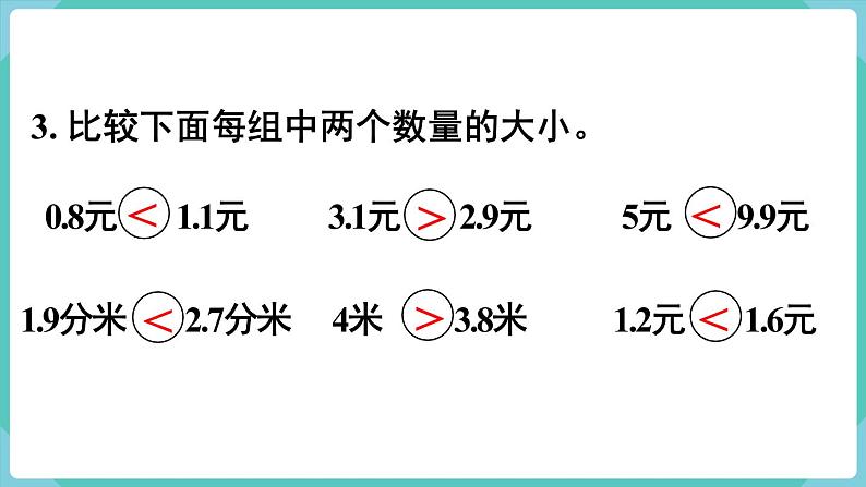 人教版数学三年级下册第七单元：第5课时  整理和复习课件PPT第5页