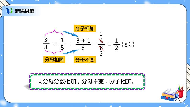 人教版小学数学五年级下册6.1《同分母分数加、减法》PPT课件（送教案+练习）07