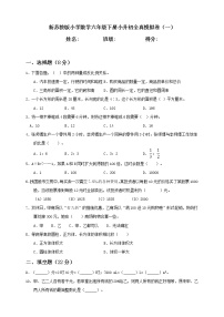 新苏教版小学数学六年级下册小升初全真模拟卷（一）含答案