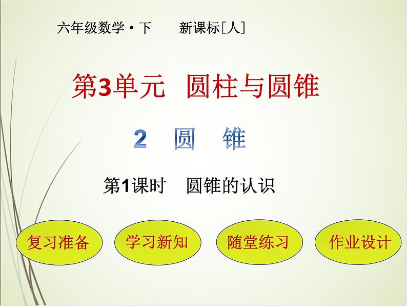 人教版数学六下3.2.1 圆锥的认识ppt课件+教案+同步练习01