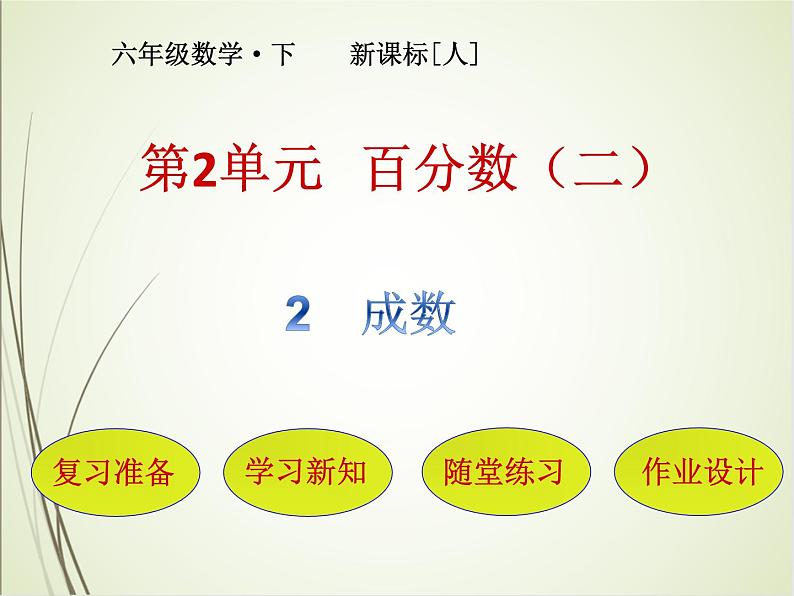 人教版数学六下2.2 成数（课件）第1页