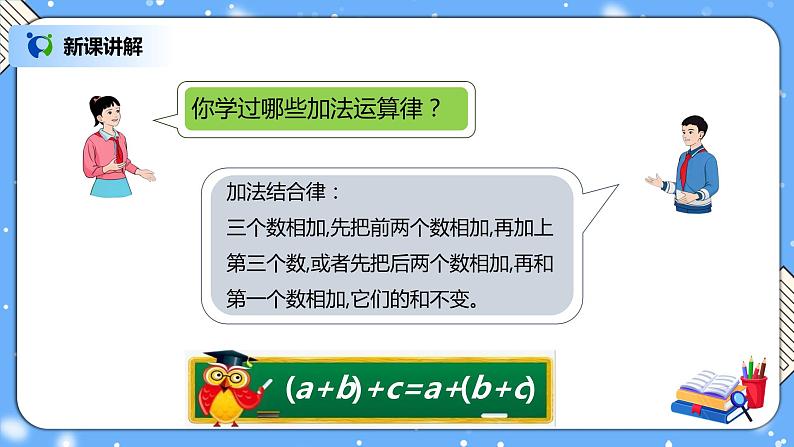 人教版小学数学五年级下册6.4《整数加法运算律推广到分数》PPT课件（送教案+练习）03