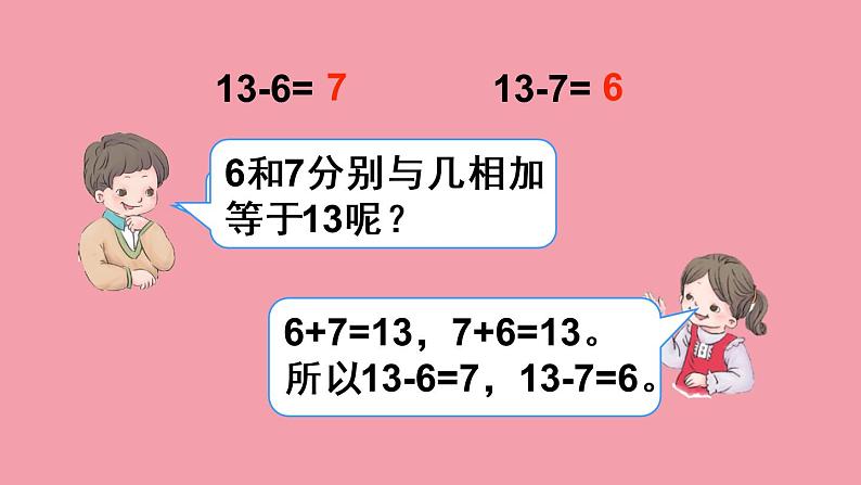 人教版一年级数学下册 2.2 十几减8、7、6（2）课件PPT第6页