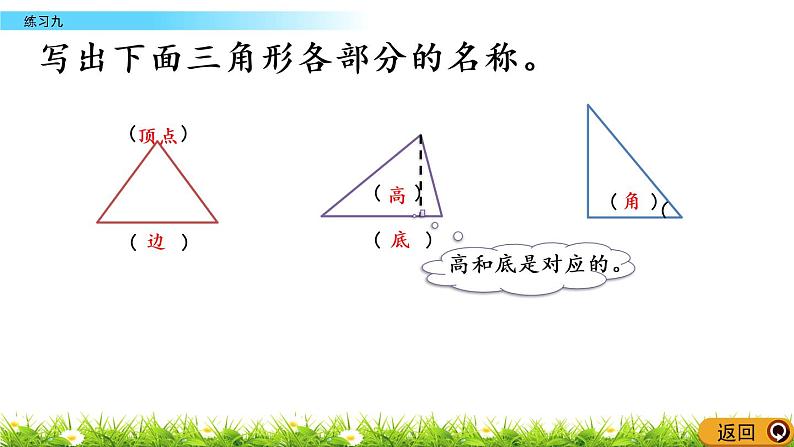 西师大版四年级下册数学 第四单元 《三角形》练习九 PPT课件+同步练习（含答案）04