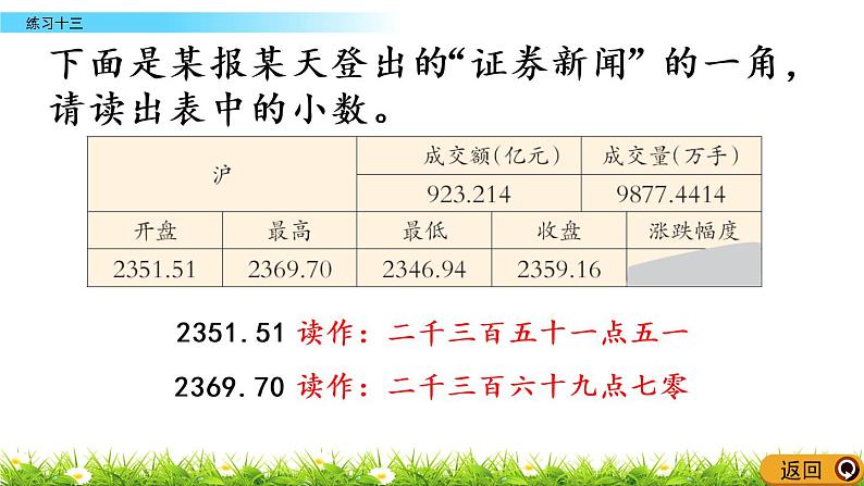 西师大版四年级下册数学 第五单元 《小数》练习十三 PPT课件+同步练习（含答案）06