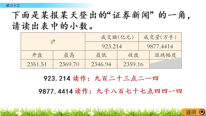 西师大版四年级下册数学 第五单元 《小数》练习十三 PPT课件+同步练习（含答案）08