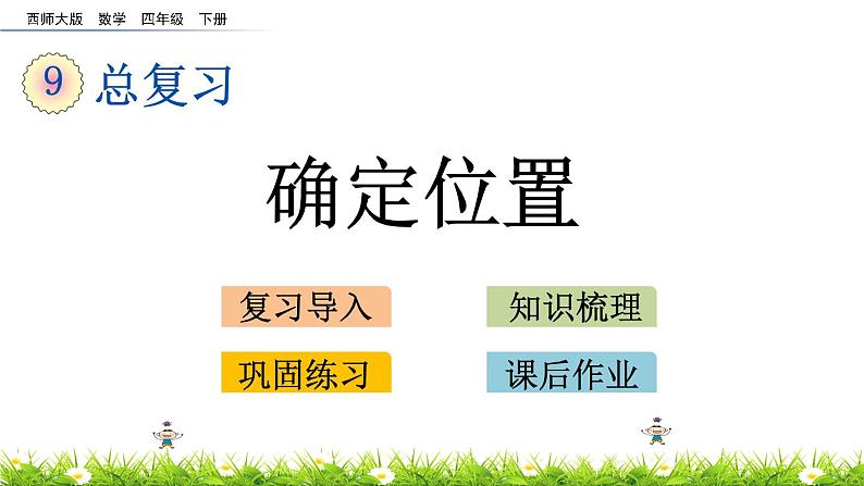西师大版四年级下册数学 总复习《确定位置》 PPT课件+同步练习（含答案）01