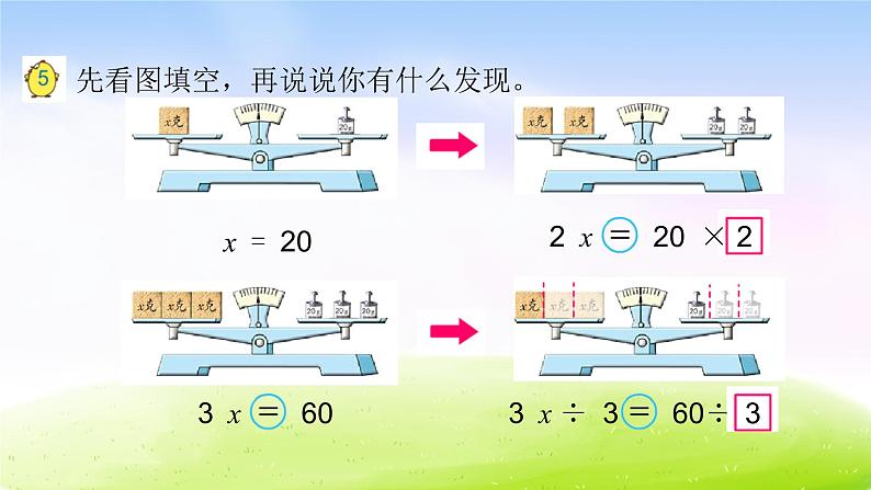 苏教版五年级下册数学3.等式的性质和解方程（二）课件PPT02