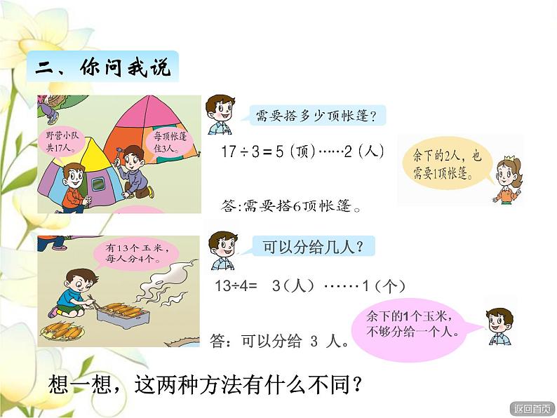 一.2有余数的除法的笔算课件 青岛版(六三制)小学数学二下07