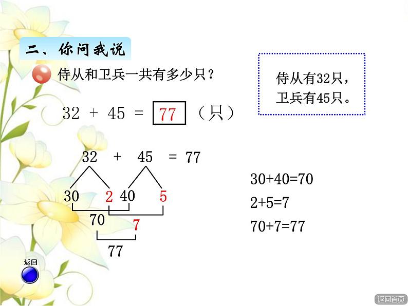 四.1两位数加（减） 两位数的口算课件 青岛版(六三制)小学数学二下04