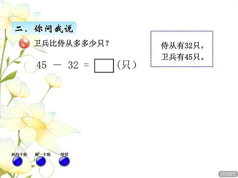 四.1两位数加（减） 两位数的口算课件 青岛版(六三制)小学数学二下07