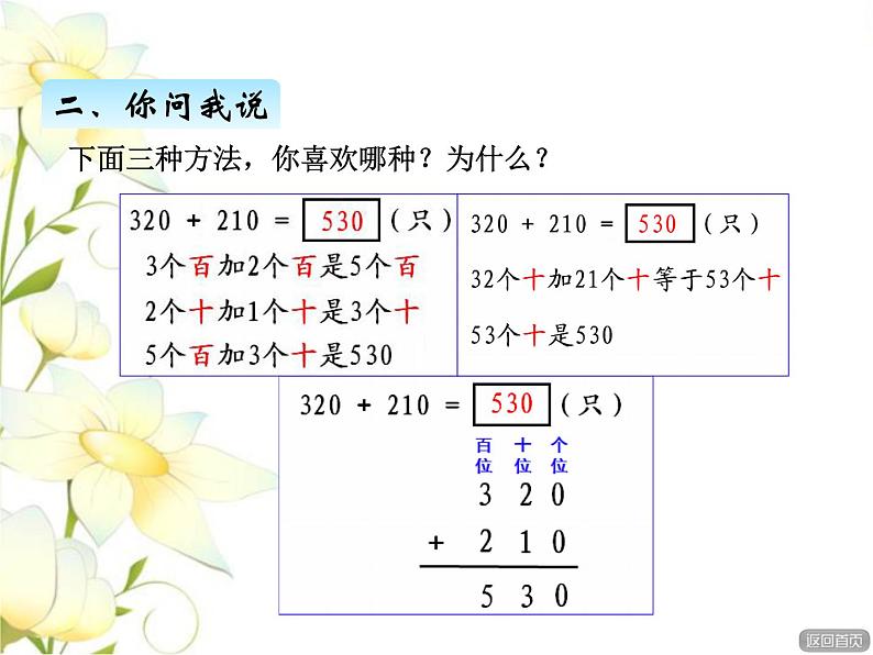 四.2三位数加减三位数（不进位.不退位）的笔算课件 青岛版(六三制)小学数学二下08