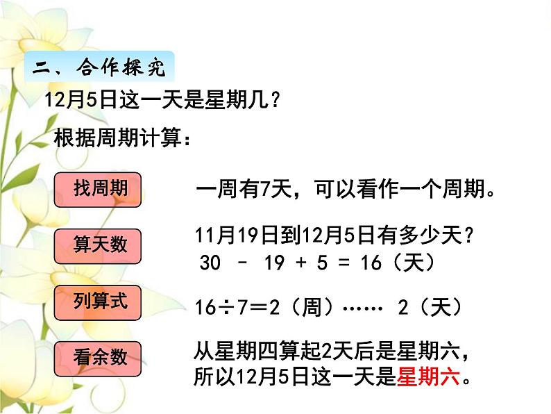 七.4智慧广场--时间的周期问题课件 青岛版(六三制)小学数学三下06