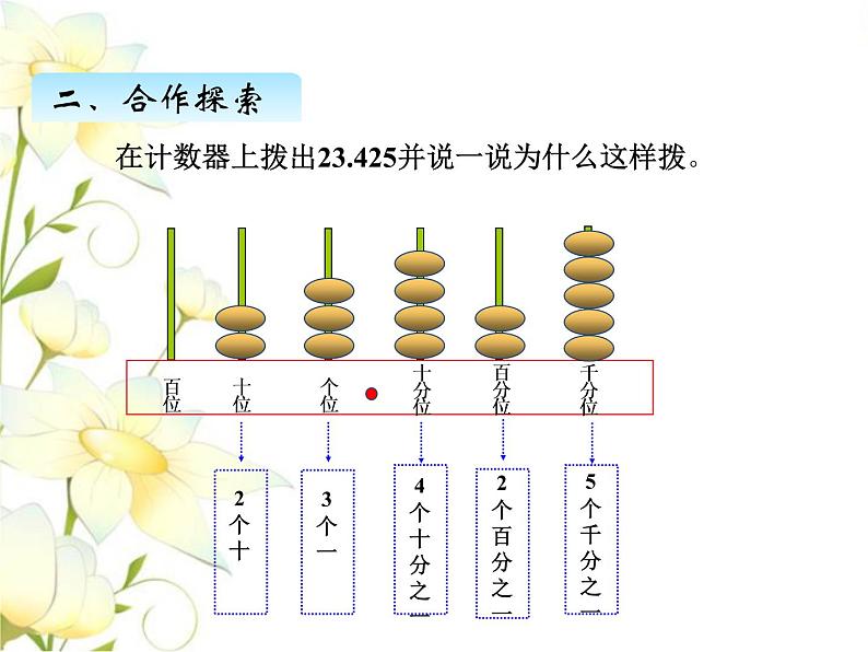 五.2小数的意义（2）课件 青岛版(六三制)小学数学四下第6页