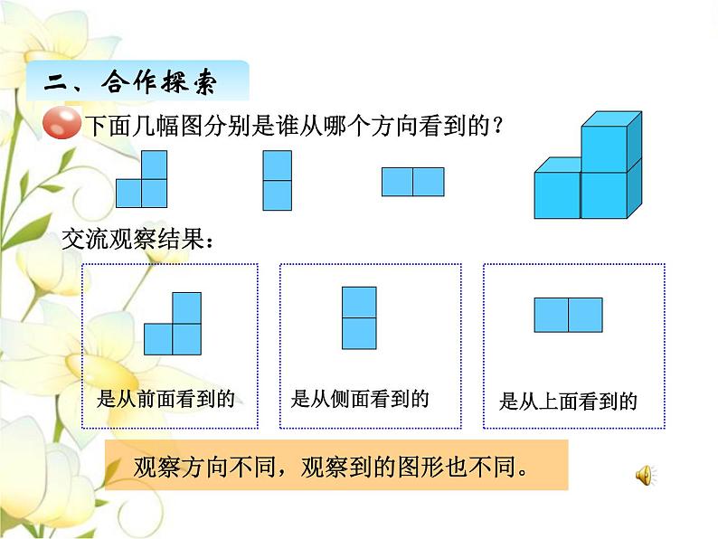 六.观察物体课件 青岛版(六三制)小学数学四下第6页