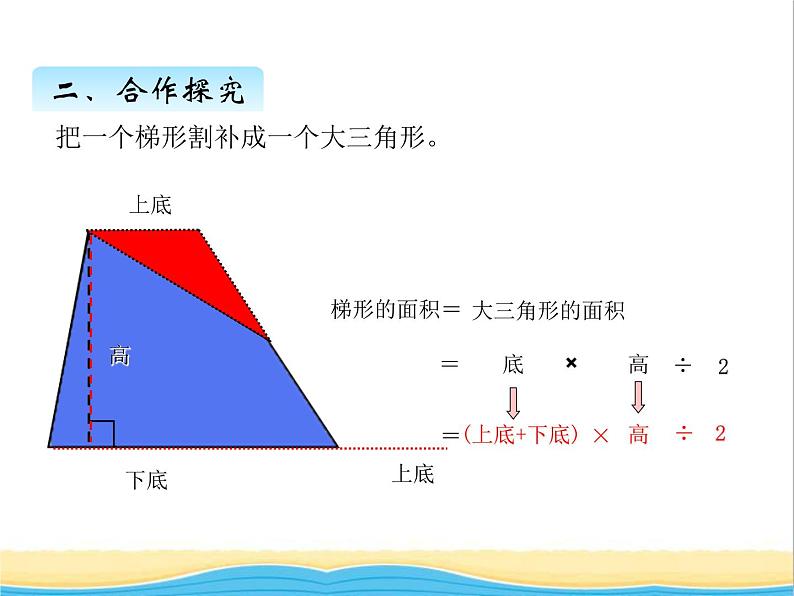 二.梯形面积教学 青岛版小学数学四下课件(五四制)05