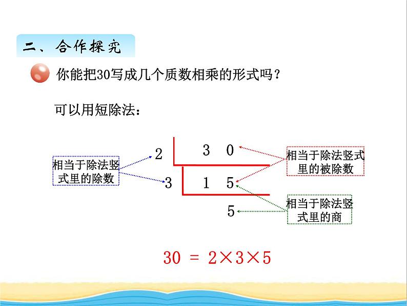 三. 分解质因数 青岛版小学数学四下课件(五四制)06