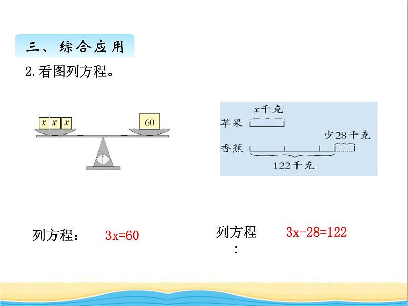 回顾整理--简易方程与解决实际问题 青岛版小学数学四下课件(五四制)08