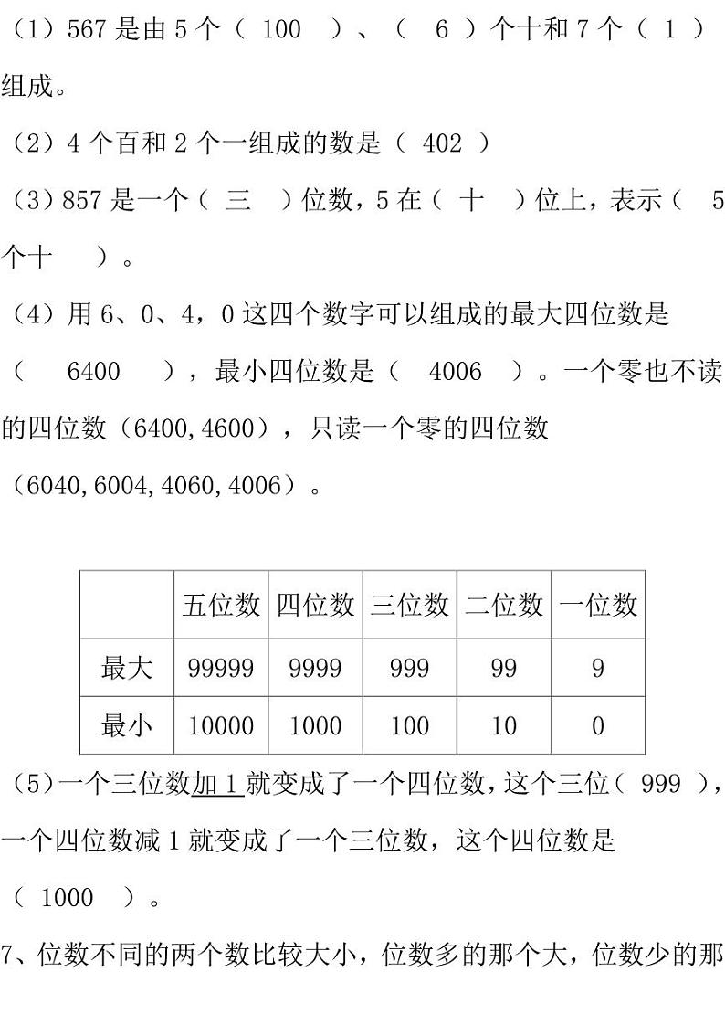 西师大版数学2年级下册期中复习知识汇总第2页