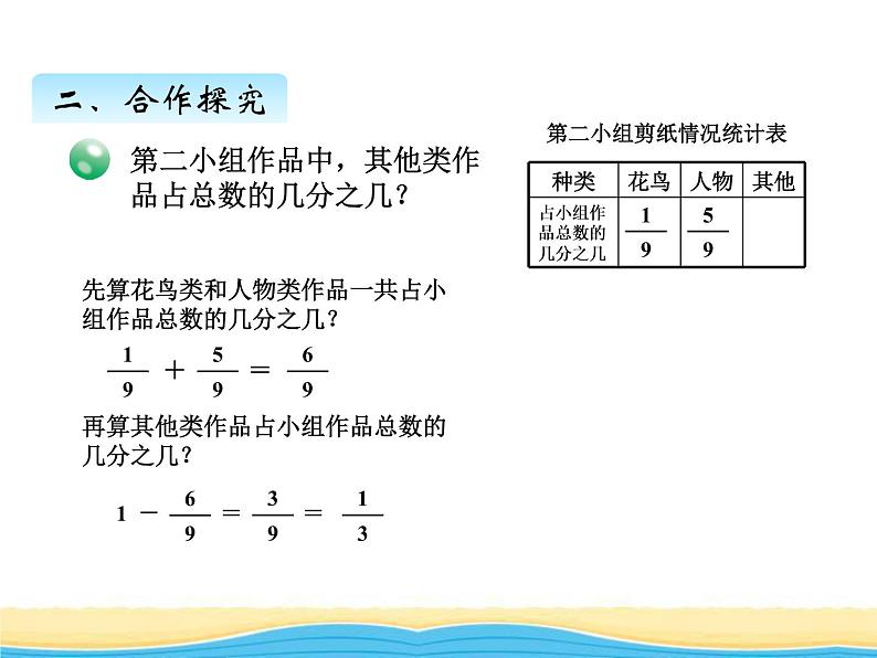 三.3同分母分数连加连减课件 青岛版(六三制)小学数学五下06