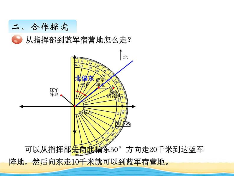 四.2根据方向和距离确定物体的位置课件 青岛版(六三制)小学数学五下06