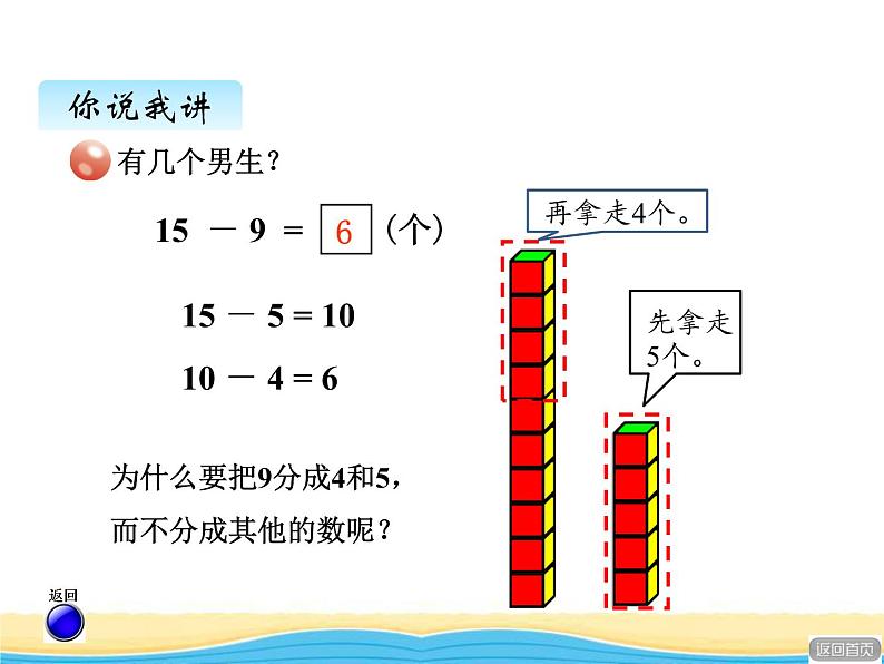 一.1十几减9课件 青岛版(六三制)小学数学一下第6页