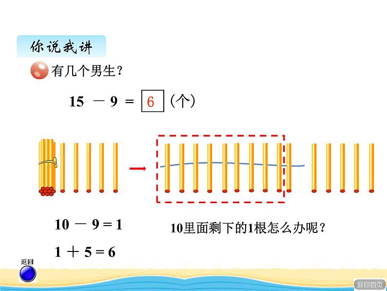 一.1十几减9课件 青岛版(六三制)小学数学一下第7页