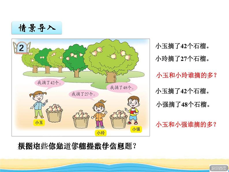 三.2 100以内数的大小比较课件 青岛版(六三制)小学数学一下02