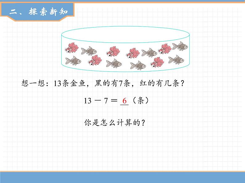 人教版数学一年级下第二单元 第4课时  十几减7、6课件PPT第4页