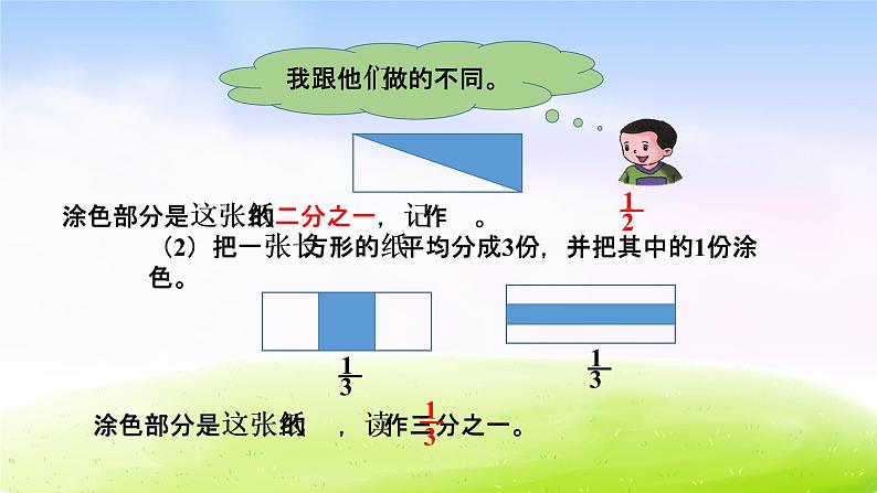 冀教版三下数学第8单元课件第1课时 认识分数第5页