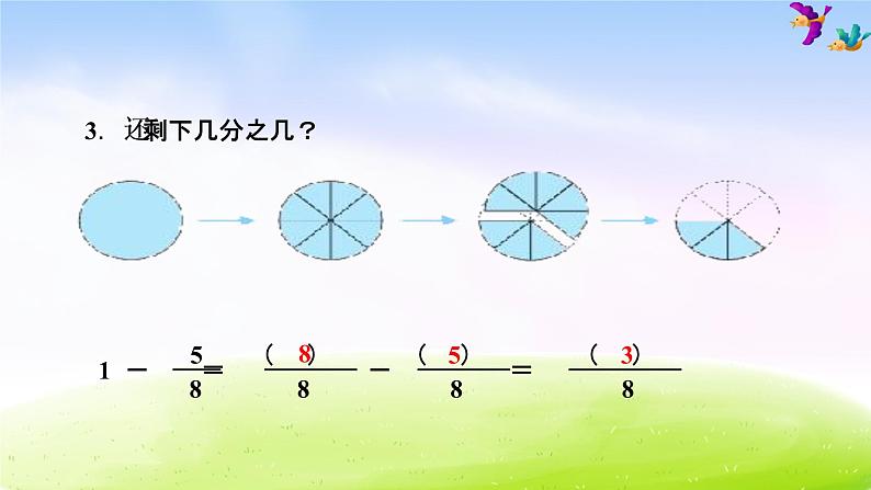 冀教版三下数学第8单元课件第2课时 简单分数加减法07