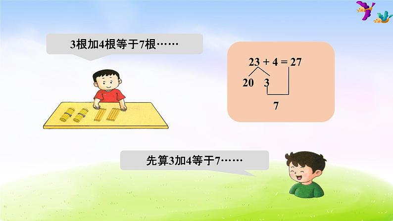 冀教版一下数学第5单元课件第3课时 两位数加一位数第3页