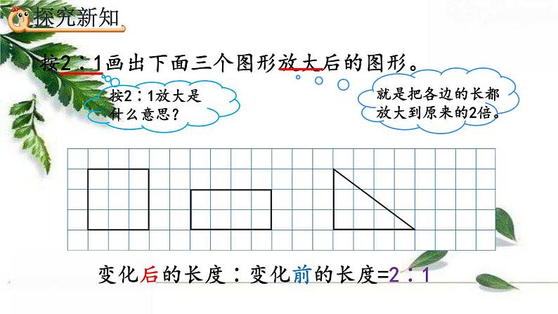 人教版数学六年级下册  图形的放大与缩小 课件06