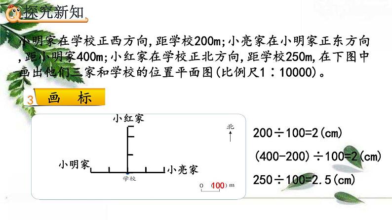 人教版数学六年级下册  用比例尺绘制平面图 课件07