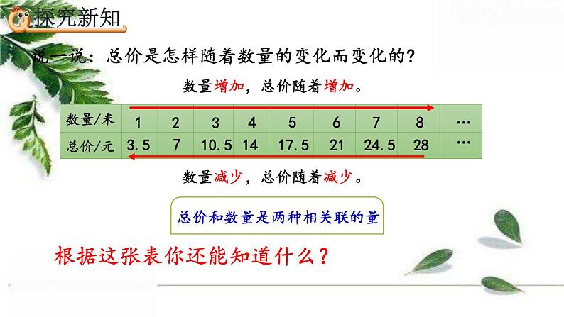 人教版数学六年级下册  正比例 课件05