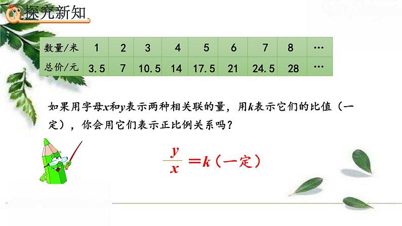 人教版数学六年级下册  正比例 课件08